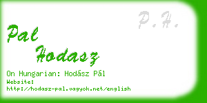pal hodasz business card