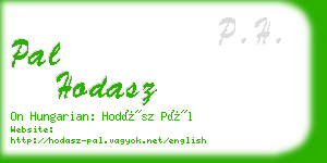 pal hodasz business card